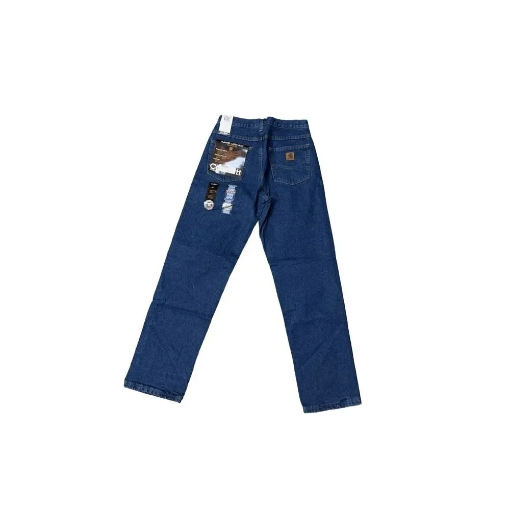 Carhartt B21 DST Mens Relaxed Fit Flannel Lined Insulated Denim Jeans 28 x 32